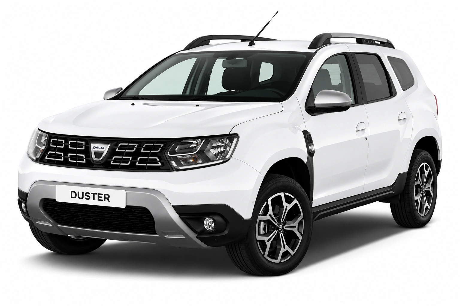 White Dacia Duster rental car in Martinique